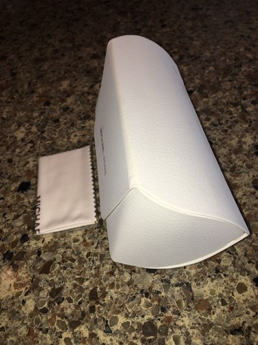 Michael Kors White Sunglass Hard Case For Glasses Cover Protect White Silver MK