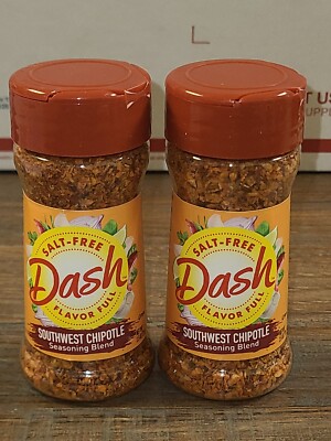 Lot of 2 Shakers Mrs. Dash Salt Free Southwest Chipotle Seasoning Blend 2.5oz 