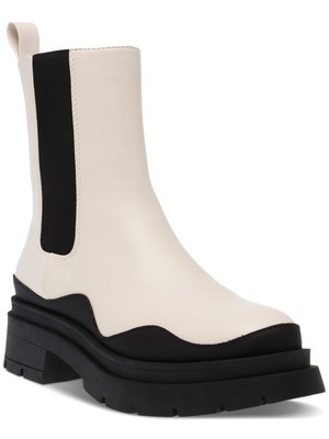 ДИКАЯ ПАРА женских туфель на белой подошве с выступами серого цвета с круглым носком Chelsea 6,5 М