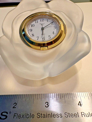 Vintage Christian Dior Crystal Rose Clock *GREAT CONDITION* 