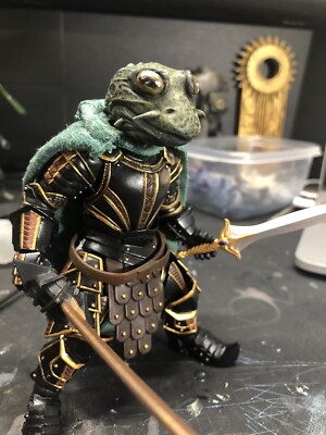 1/12 Frog Warrior Head Mythic Legions 1.0 Unpainted 3d Printed Custom Mezco
