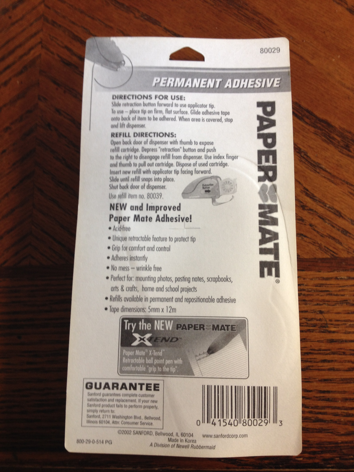 Reduced! Paper Mate Permanent Dryline Adhesive 80029 - Case of 6