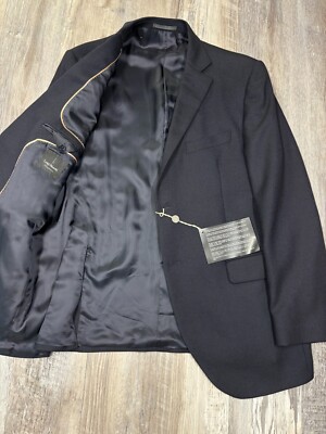 NWT LBM 1911 Wool Navy Blue Blazer Size 46 (56 EUR) Luigi Bianchi Mantova