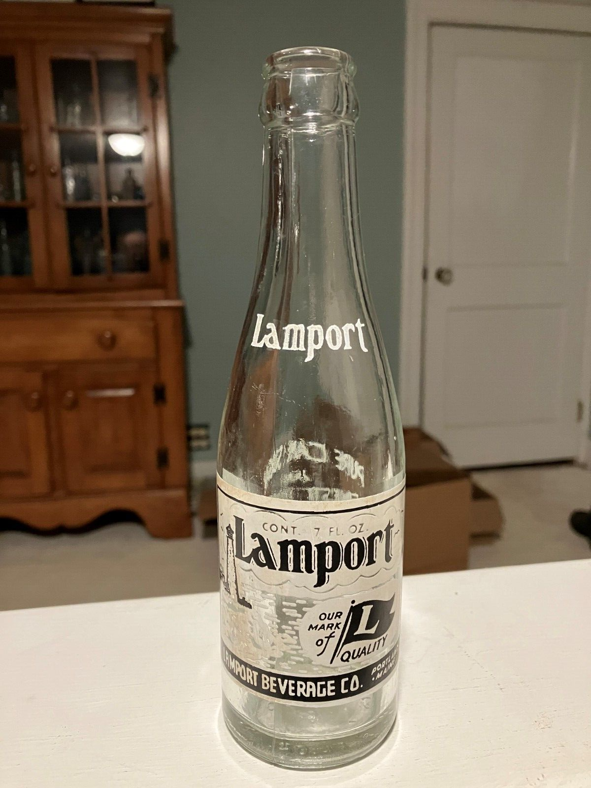 Lamport Beverage Co.- Portland, ME. - LIGHTHOUSE - Maine ACL Soda Bottle