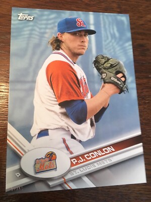 2017 Topps Pro Debut Jumbo 5x7 P.J. Conlon Mets 44 #'d 02/49