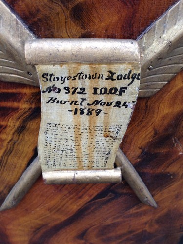 Unusual Antique Odd Fellows Desk LOOF Fraternal Lodge Stoyestown PA