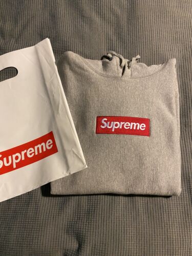 100% Auth. Supreme Box Logo Hoodie Sweatshirt Heather Grey 100% Auth. Supreme Box Logo Hoodie Sweatshirt Heather Grey