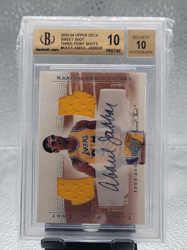 2003-04 Sweet Shot Kareem Abdul-Jabbar Three Point Shots Jersey 