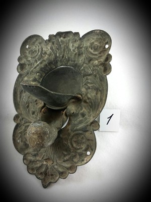 1800's ANTIQUE SOLID BRONZE BILLIARD POCKET RETURNS COMPLETE SET OF 6