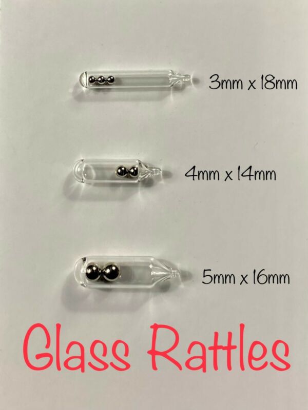 Glass Rattles - 3MM, 4MM, 5MM for Worms, Jigs, Flies, Lures and more!