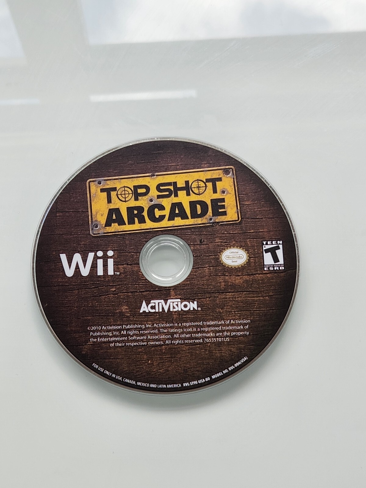 Top Shot Arcade (Nintendo Wii, 2011) Disc only