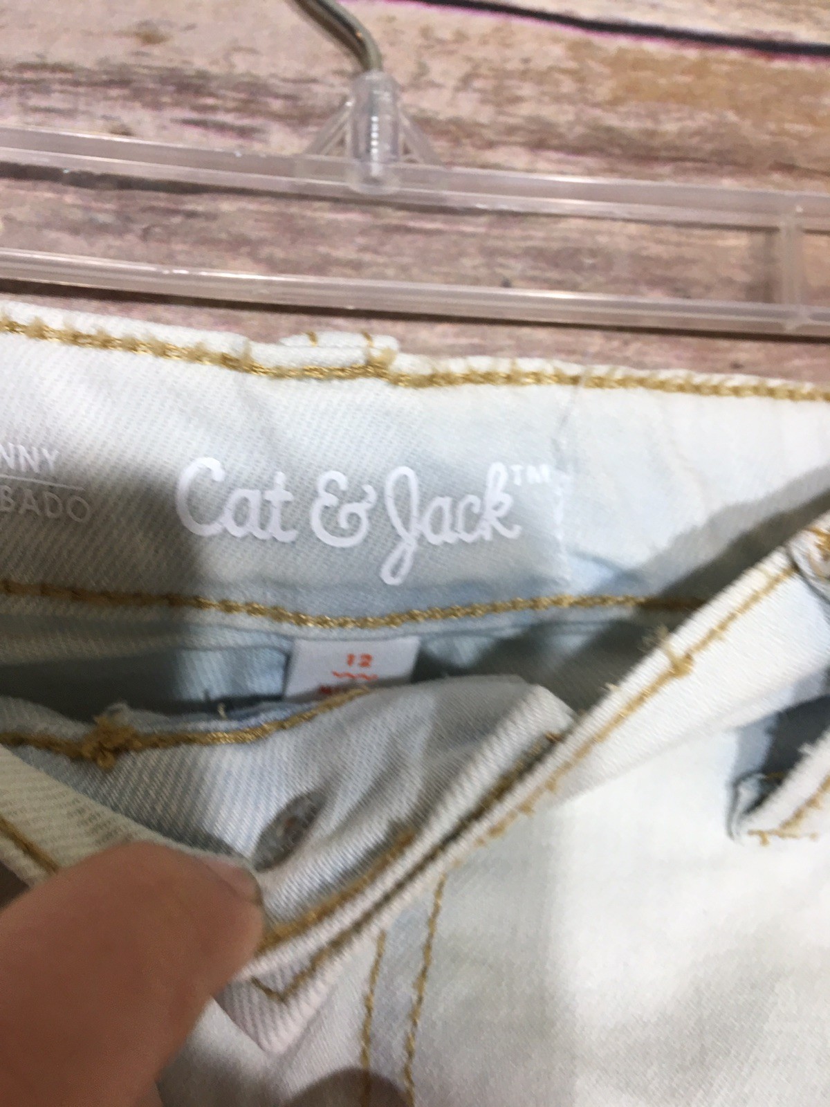 Cat And Jack Jeans Boys Size 12 Skinny Jeans Cat & Jack Light Blue 12