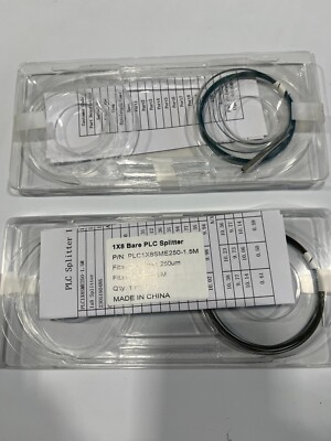 1x8 PLC Fiber Optic Splitter, 1.5 Meter, No Connectors, 10 Units Per Pack