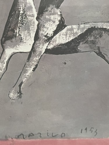 MARINO MARINI HORSE & RIDER LITHOGRAPH 1953 VINTAGE MODERN ITALIAN CUBIST CUBISM