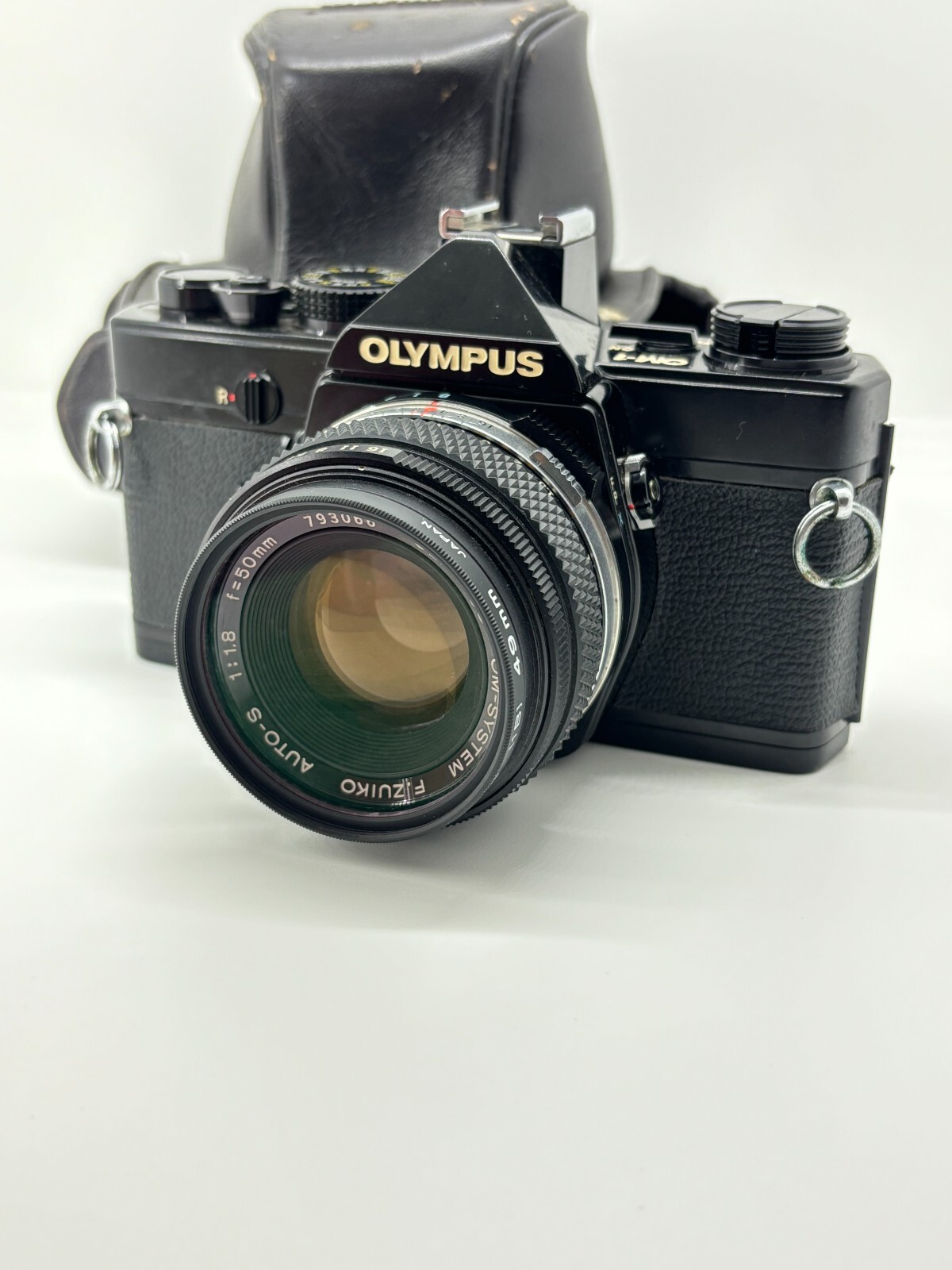 Exc+4] Olympus OM-1 Black Film Camera w/ F.Zuiko Auto-S