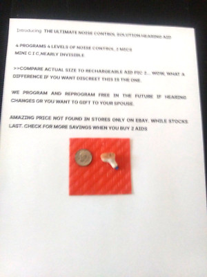 Advanced PROGRAMMABLE DIGITAL  HEARING  AID 4 programs 4 levels noise control