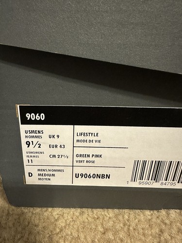 New Balance 9060 Beach Glass - Size 9.5 - U9060NBN (2023) NEW IN BOX