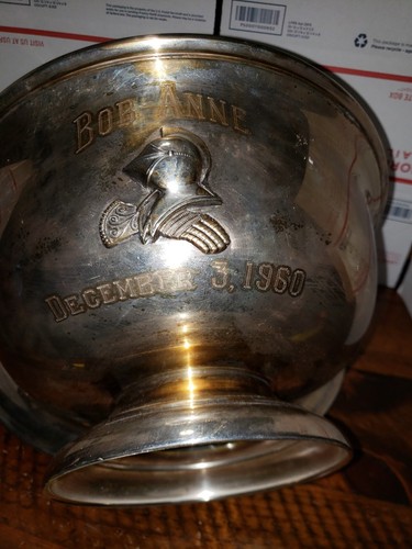Silverplate L.G. Balfour Trophy Bow and Platel 1960 Fencing?