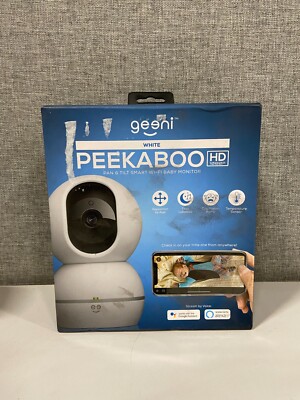 Geeni Peekaboo Pan & Tilt Smart Wi-Fi Baby or Pet Monitor HD 1080P (White)