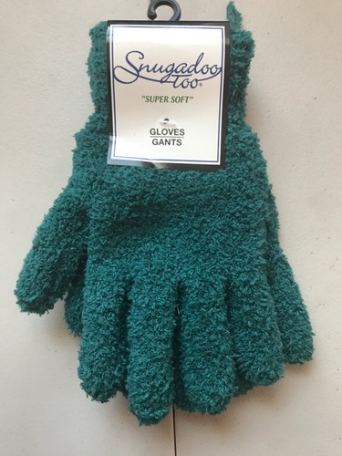 New Lot Of 3 Magic Stretch Gloves Green Super Soft 1 Adult Pair 2 Kids Pair