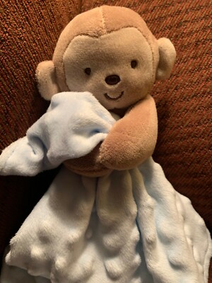 Carters Child Of Mine Plush Monkey Lovey Blue I Love Mommy Minky Dot Blanket