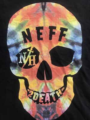 Neff 2Death NH Skull Black Adult Large Short Sleeve LG L T-Shirt