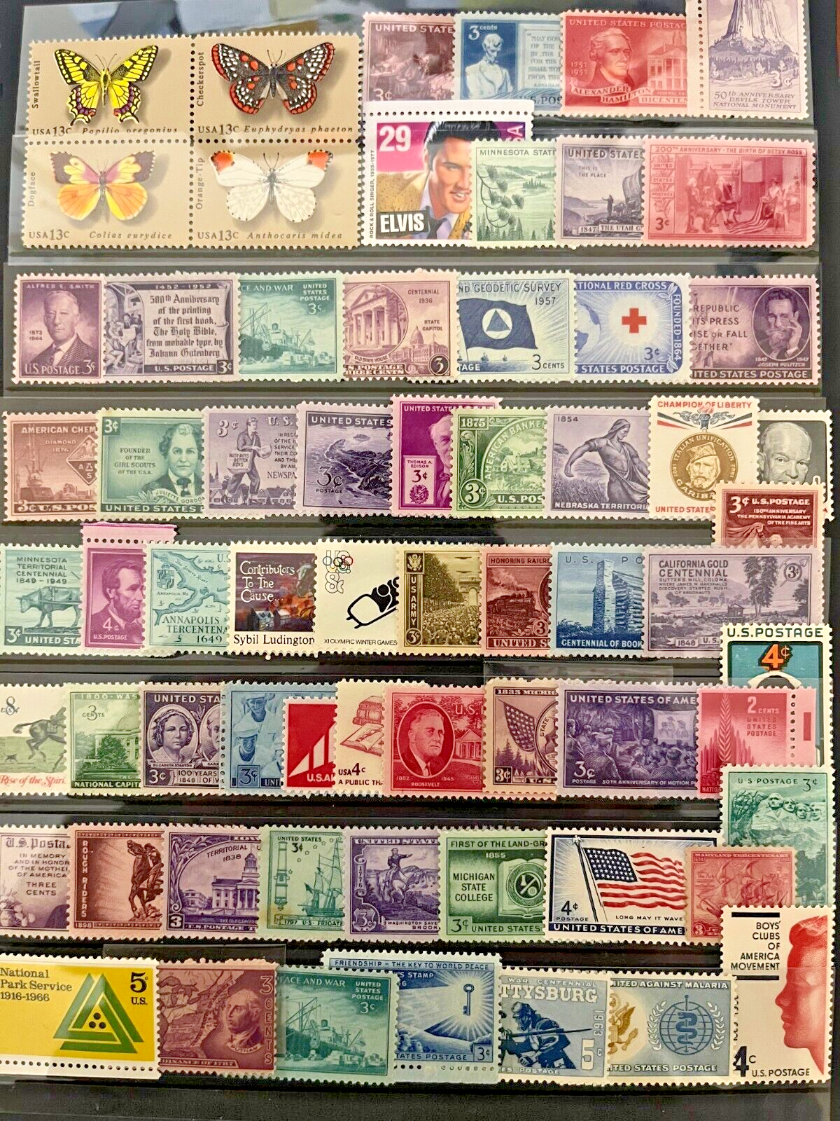 U.S. MINT COLLECTION 400+ VINTAGE STAMPS INCLUDES PLATE BLOCKS / SINGLES & MORE!