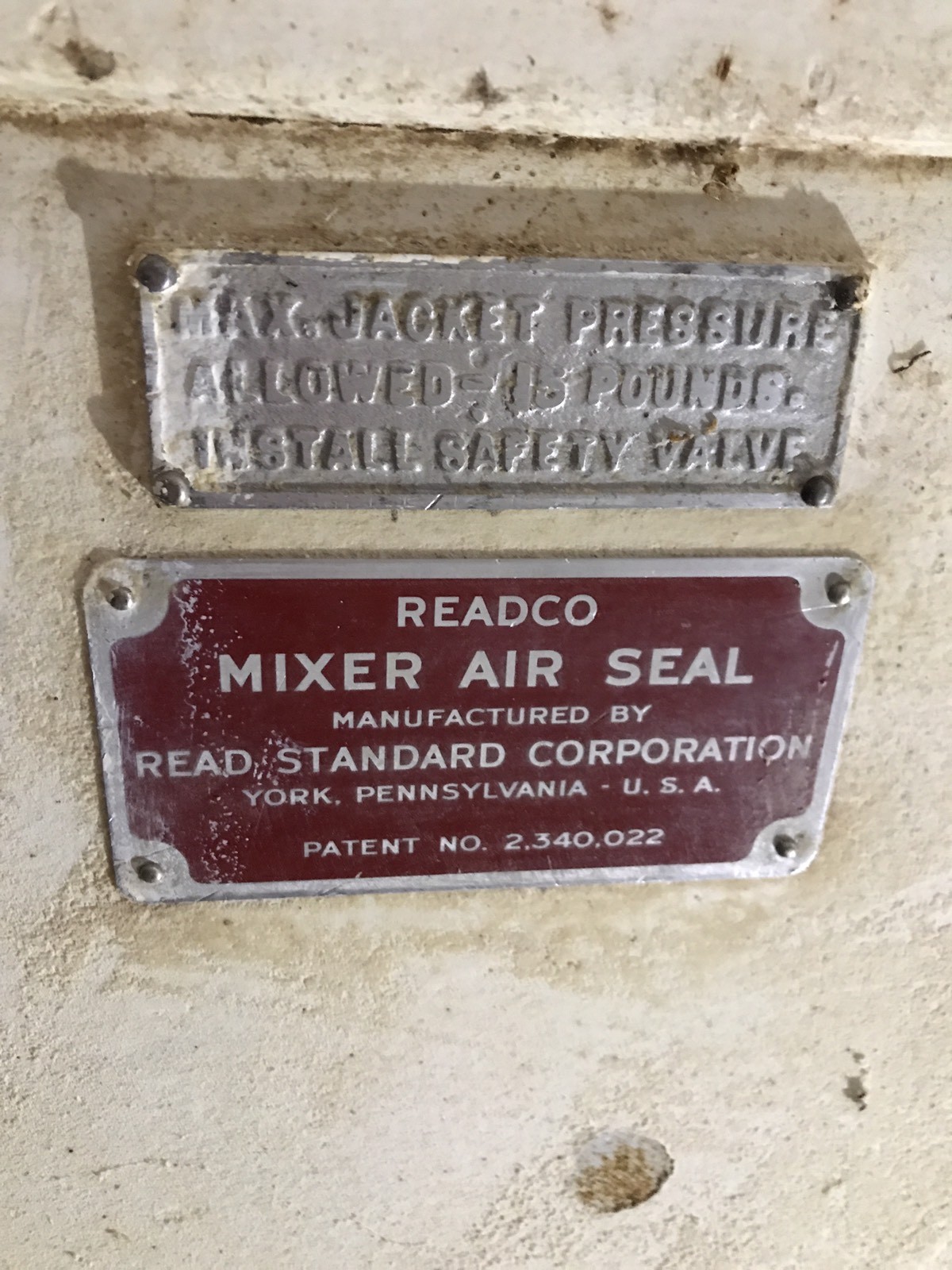 Readco Triple Bar Roller Mixer w/ Cooling Jacket 1600 Lbs Of Dough At Once