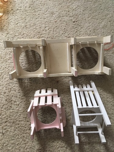 Antique Painted Beach Chair Planters. Check Pics. Students Selling.