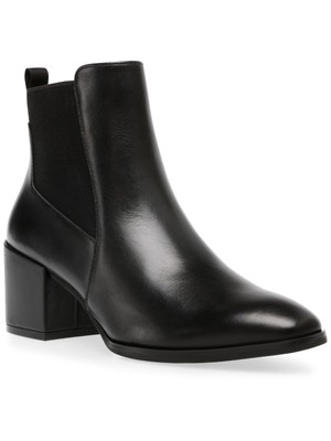 

ANNE KLEIN Женские кожаные ботильоны черного цвета с миндалевидным носком по бокам, 7,5 м, Черный, PARS01F9