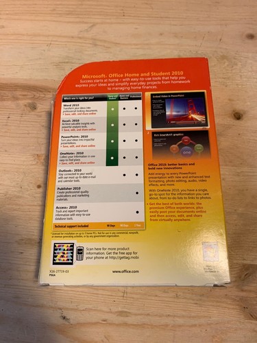 MS Microsoft Office 2010 Home and Student Family Pack Licensed For 3 PCs Users