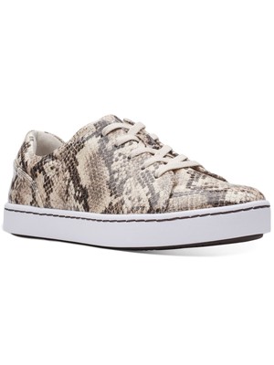 

Женские кроссовки CLARKS Beige Taupe Snake Pawley Springs на платформе, Бежевый, 26146874