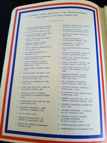 40 Historic Documents Of The Freedom Train-Reproductions-Chicago Tribune-USA