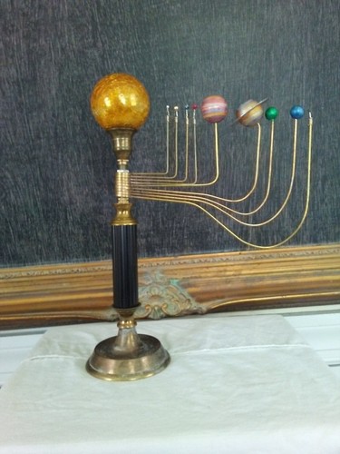 Antiqued planetarium Orrery by South Carolina artist, Will S. Anderson