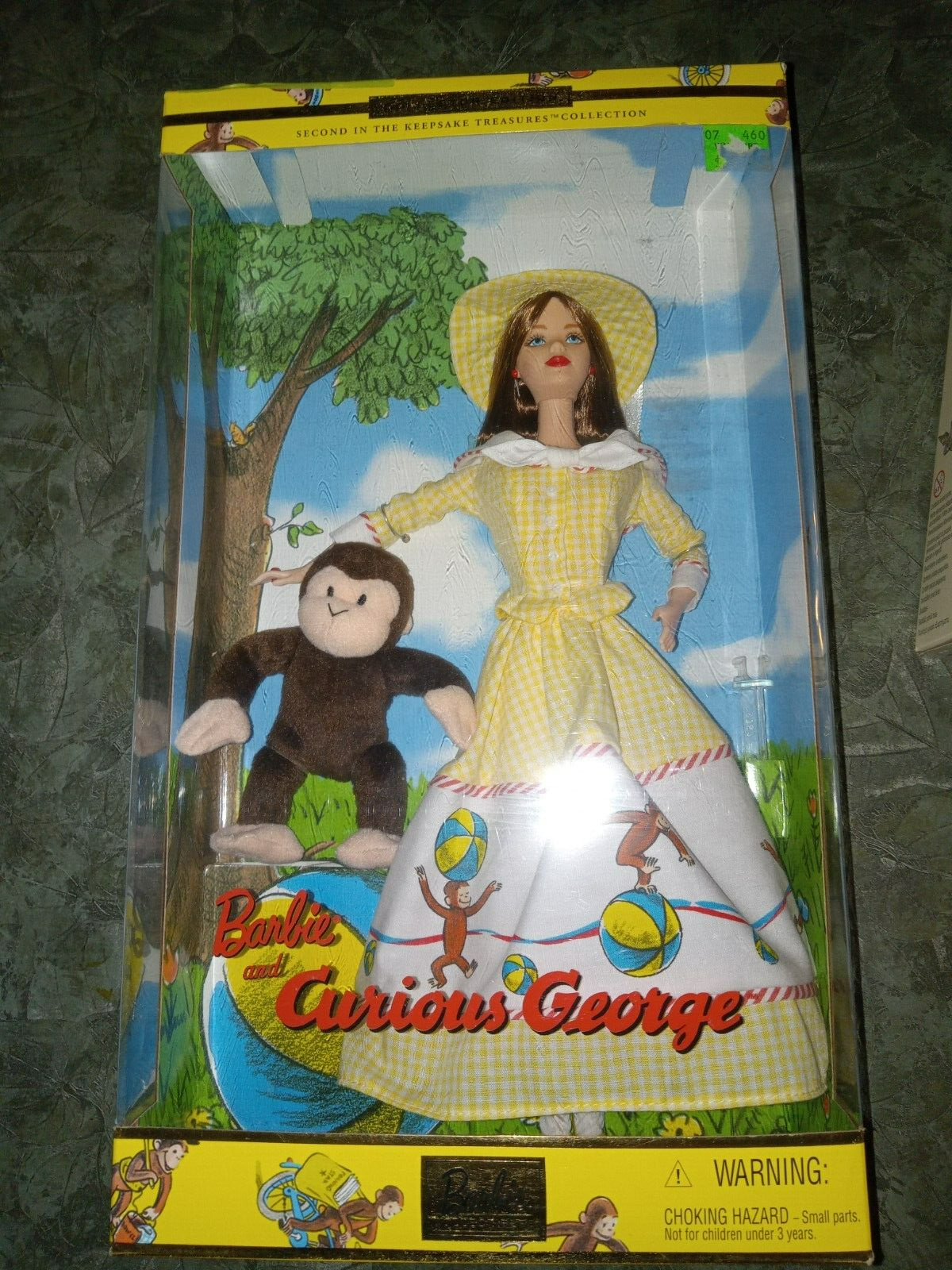 Barbie and Curious George Doll Set Keepsake Treasures Collection 2000 Mattel New