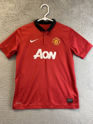 Manchester United Nike Soccer Jersey AON Large L (12-13Y