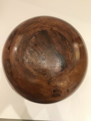 18th Century Hand Carved Kou Wood Bowl, Numerous Native Repairs, Maurice Sulliva