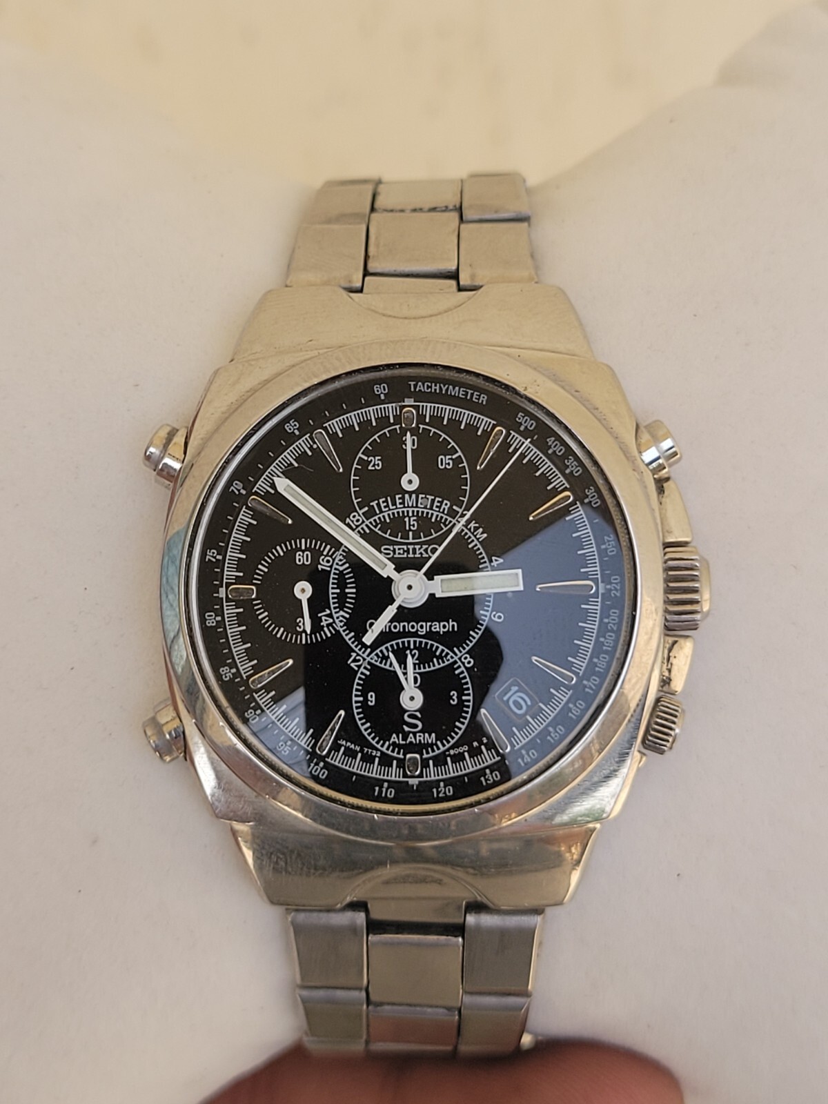 SEIKO - セイコー クロノグラフ 7T32-9000 クォーツ 腕時計 SUS Seiko 