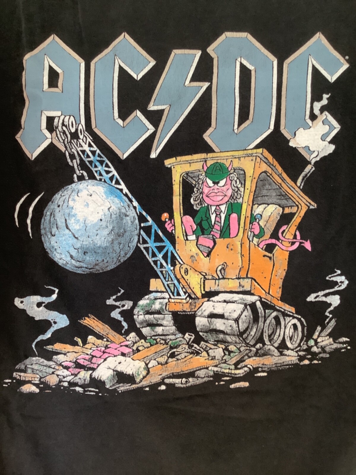 vintage ac/dc 2 sided black t shirt sz XL 90s 1995 world vintage ac/dc 2 sided black t shirt sz XL 90s 1995 world