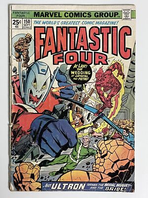 Fantastic Four #150 (1974)  Marriage of Quicksilver & Crystal in 2.5 Good+