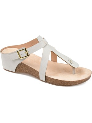 

JOURNEE COLLECTION Женские серые сандалии Navara на танкетке на платформе 1 дюйм 8,5, Серый, NAVARA-SANDAL