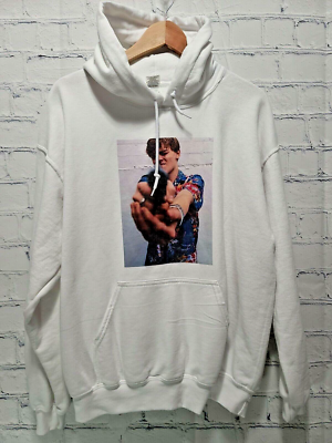 DiCaprio Leonardo Romeo and Juliet Gildan Large Hoodie White C4
