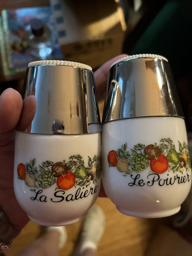 Salt & Pepper Shakers SPICE OF LIFE GEMCO Corning Ware Pourier & Saliere