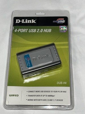 D-Link 4 Port USB 2.0 Hub DUB-H4 Wired Hi Speed  Minimum System Requirements