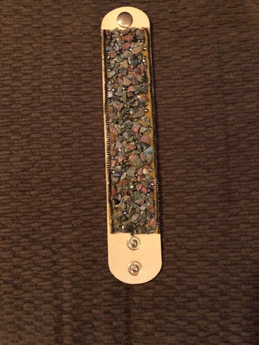 Ethnic Imitation Lemon Chiffon Turquoise Stones Snap Bracelet