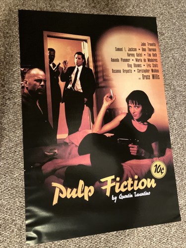 【当時物】90s PULP FICTION ORIGINAL POSTER PULP FICTION Original Movie Poster 1994 Recalled Lucky
