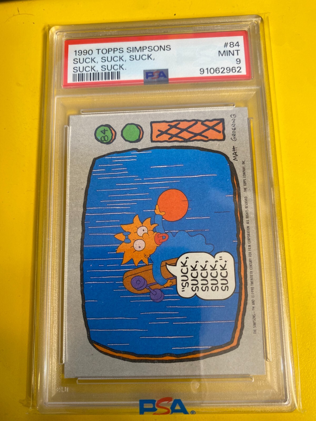 RS27477 1990 Topps The Simpsons #84 Suck, suck, suck, suck