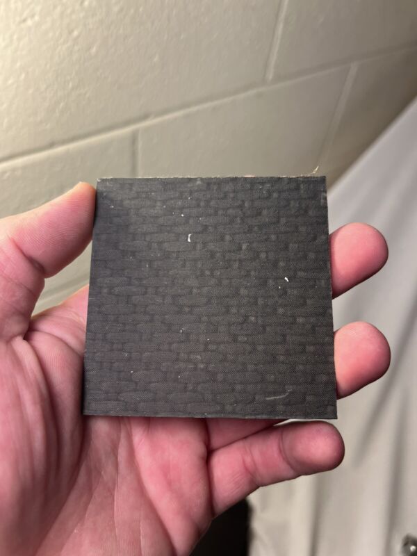 carbon fiber plate. 3x3in 3/16in thick