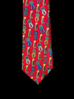 Vintage GUCCI I00% Seta-Silk Tie 1970's from Factory in Italy, Horse Theme