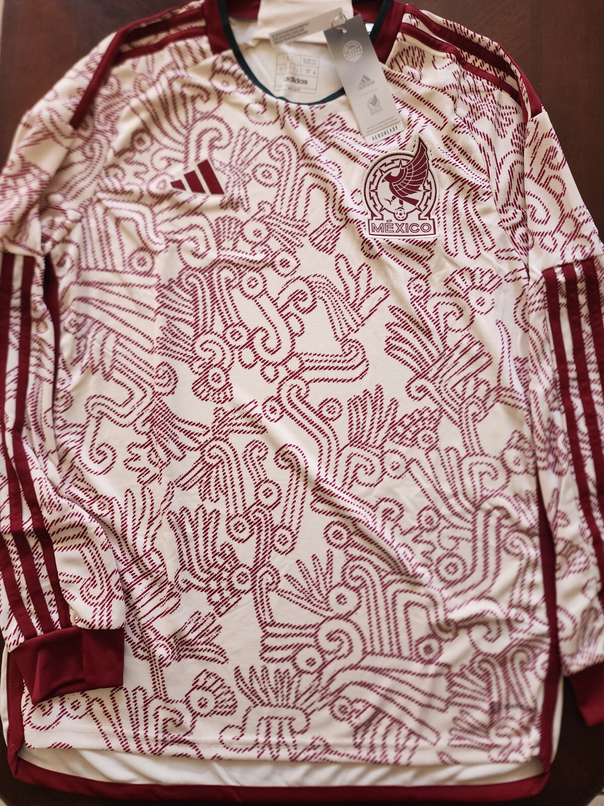 Adidas Mexico L/S Jersey Seleccion Mexicana Mundial Qatar 2022 Jersey Aeroready